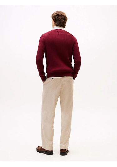 Tommy Hilfiger Pıma Ctn Cash Structure Crew Erkek Mor Kazak - Mw0mw40449 Tommy Hilfiger Pıma Ctn Cash Structure Crew Erkek Mor Kazak - Mw0mw40449