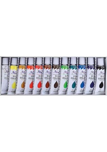 Masis 12 Renk Yağlı Boya Seti 9 ML Tüp