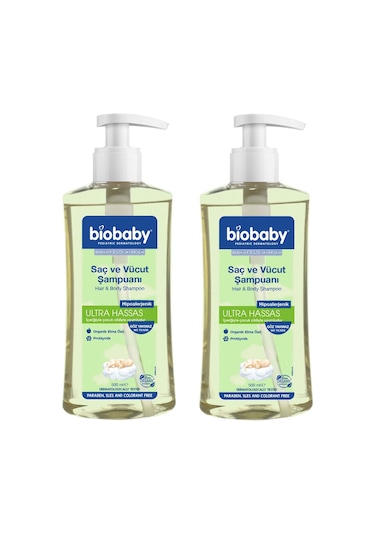 Biobaby Ultra Hassas Bebek Saç Ve Vücut Şampuanı 2 x 500 ML