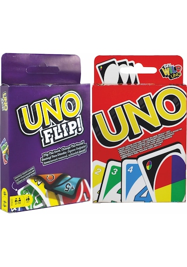 2'li Paket Özel Uno Oyun Seti Uno Ve Uno Flip