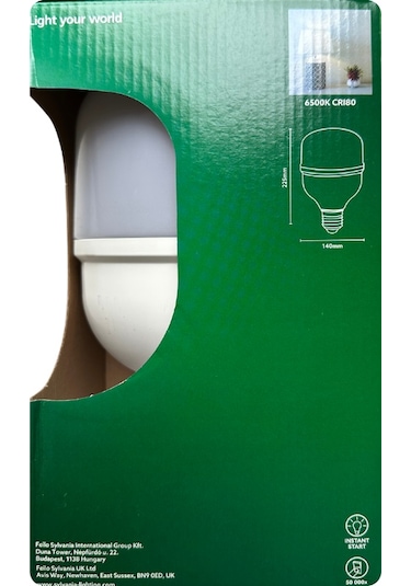 6 Adet Sylvania 45w 6500k Beyaz Işık E27 Duylu Kalın Duy Torch Led Ampul