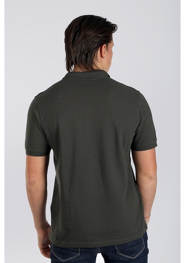 Lee Cooper Twins 1 Erkek %100 Pamuk Pike Polo Yaka T-shirt Olive-17957 Olive