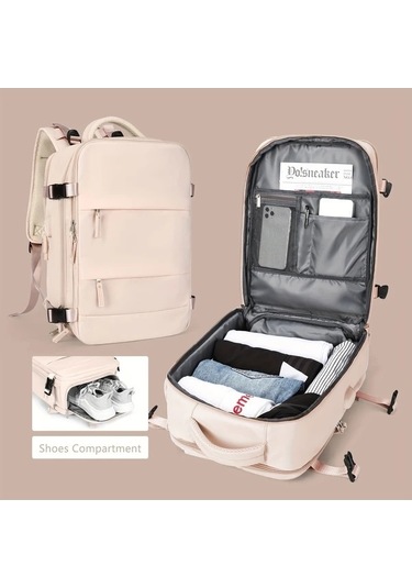 Sandwich Motion003 Yıpranmaz Bej-sarı Seyahat Sırt Çantası - Güvenli Ve Pratik Bej - Sarı