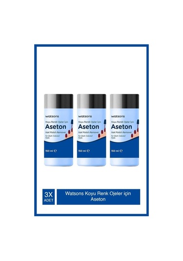 Watsons Koyu Renk Ojeler İçin Aseton 3 x 150 ML