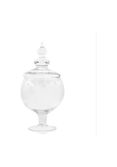 The Mia Scatola Kapaklı Ayaklı Sunum 30x14 Cm Cam0229