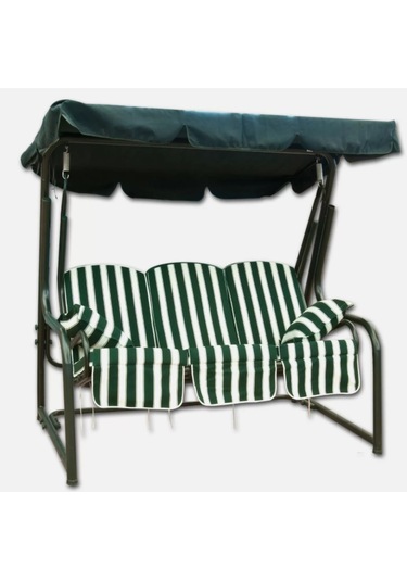 Evinizin Atölyesi 3 Kişilik Yatarlı Salıncak 107x189x207cm Yeşil