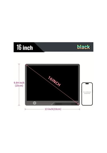 Trendooze 16 Inç Sunshine022 Usb Şarjlı Mavi Lcd Yazı Tableti C Tipi Dayanıklı Eğitim Hediyesi Mavi Mavi