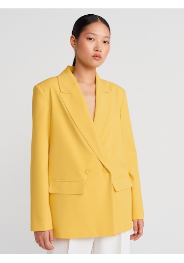 Dilvin 60767 Blazer Ceket-sarı Sari
