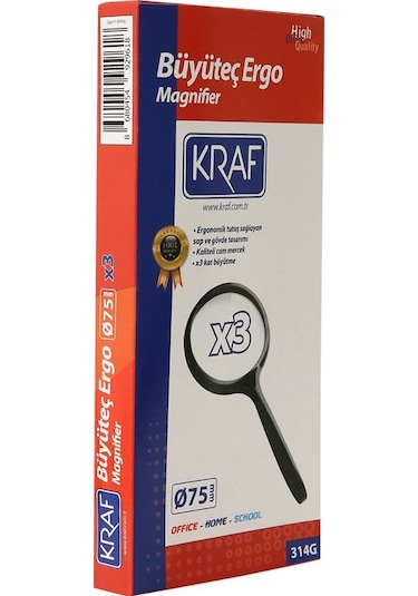Kraf 314G Ergonomik 3X Büyüteç 75Mm