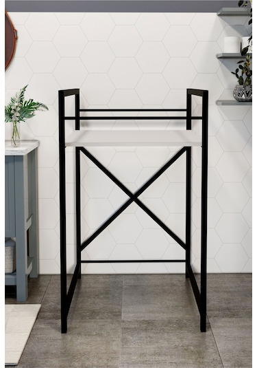 Çamaşır Makinası Ve Kurutma Makinası Rafı Çamaşır Makinası Üstü Banyo Düzenleyici Raf Beyaz