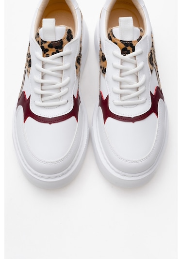 Aere Beyaz Desenli Kadın Spor Ayakkabı Beyaz