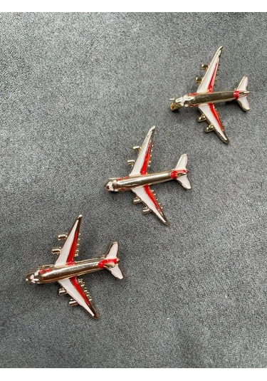 Remove Metal Broş Uçak Havacılık 158261442 Kırmızı