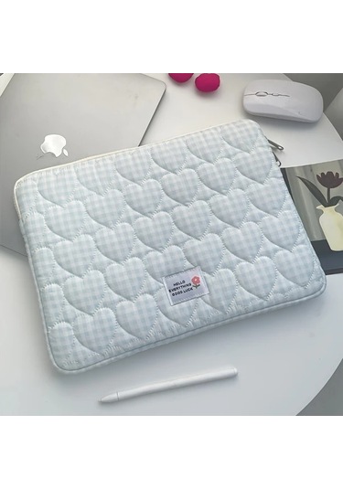 Elmpaly 15-15.6 İnç Blue Love Moda Dizüstü Bilgisayar Kılıfı Taşınabilir Şok Emici Mavi Aşk