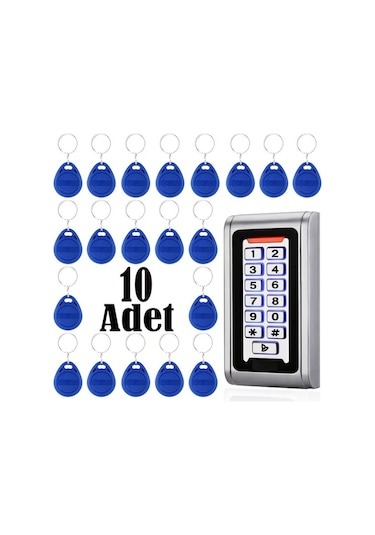 P110 Rfid Elektronik Şifreli Kartlı Kapı Açma Kilit 10 TAG
