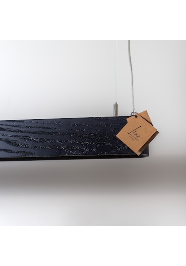 Soft Siyah Modern Ahşap Aydınlatma - Minimal Led Sarkıt Avize Siyah