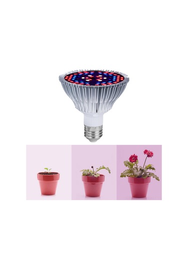 Yaozixa Tam Spektrum Led Bitki Işığı, 40 Led, E27/e14, Alüminyum Soğutma, Çiçek Ve Sukulentler İçin Geliştirme Işığı Gösterildiği Gibi