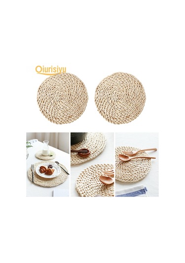 Rattan Örgü Yuvarlak Oval Servis Altlığı 11cm Diğer