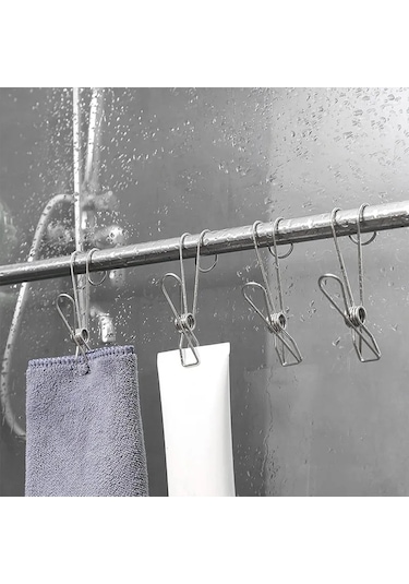 10pcs-9cm-1-10pcs Paslanmaz Çelik Elbise Peg Banyo Havlu Klipsi Çok Amaçlı Çamaşır Elbise Çorap Mandal Mutfak Düzenleyici Kanca Clothespin