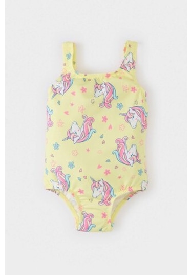 Defacto Kız Bebek Desenli Mayo C0788a525smyl118