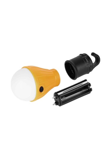 Yumuşak Işık Açık Asılı Led Kamp Çadırı Ampul Balıkçılık Fener Lamba Turuncu Siyah