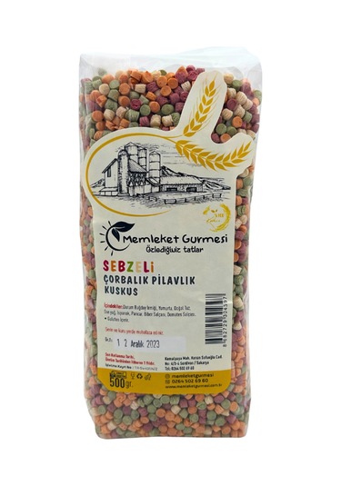 Ev Yapımı Sebzeli Çorbalık Pilavlık Kuskus 500 Gr-4841