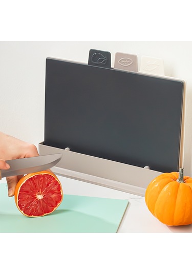 Porsima 1164 Cappuccino Asıa 4'lü Kesme Tahtası Sebze, Et Ve Ekmek Kesme Tahta Seti Çok Renkli