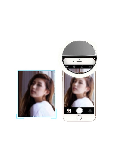 Kilifone - Canlı Yayın Işıklı M-06 Selfie Işığı - Beyaz - T12937