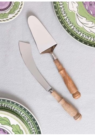 The Mia Woody Pasta Servis Takımı 2 Parça Kahverengi