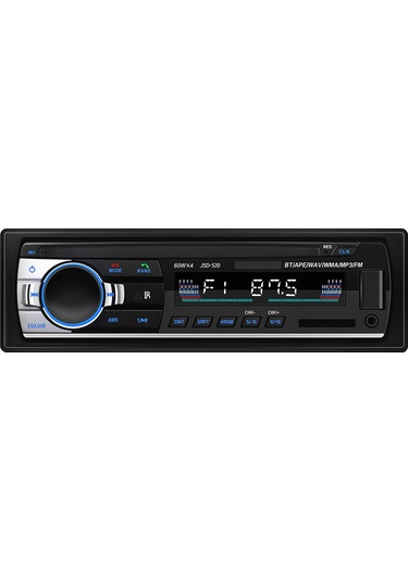 Yuntech01 Jsd-520 12v Araç İçin Bt Radyo Oynatıcı - Fm/aux/sd/usb Desteği, Gömülü Mikrofon, Lcd Ekran, Kumandalı Pil Hariç , Gümüş