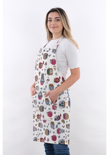 Motif Ayarlanabilir Askılı Şef Önlüğü Chef Mutfak Önlüğü Jam Jar