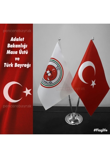 Masa Bayrak - Adalet Bakanlığı ve Türk Bayrağı