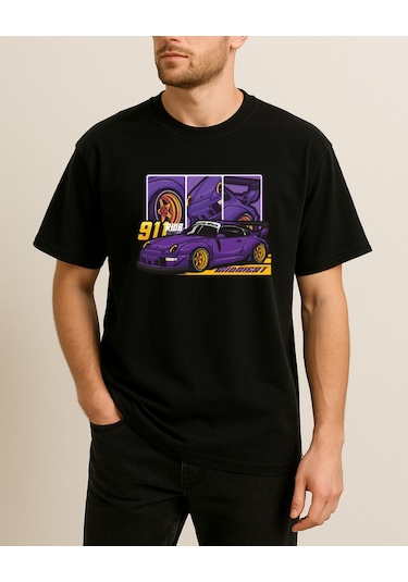 Hugo Boss 911 Baskılı T-shirt Siyah