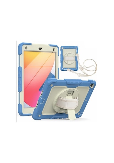 Apple Uyumlu iPad Air 1 9.7" Kılıf Renkli Strap Zırh Case A1474 A1475 A1