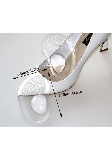 Şeffaf Kaymaz Yarım Silikon Jel Ön Ayaklar Ayakkabı Pedleri Ayak Bakımı Aracı Ayak Pedleri