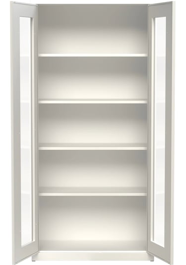 Dosya Dolabı Camlı Dosya Dolapları Ofis Dolabı Metal Dolap Gri / Gri