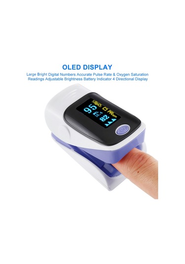 Sones Ab-80 Hassas Parmak Nabız Oksimetresi Kan Oksijen Monitörü Mor