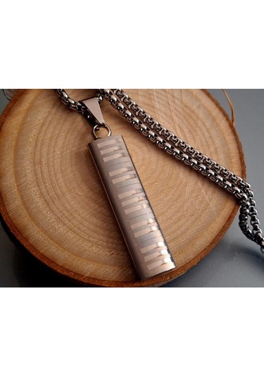 Sanat Festivali Paslanmaz Çelik Piyano Kolye Gümüş