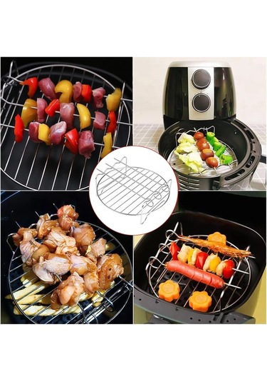 Airfryer Izgara Teli, Universal Boyutta, Çelik Tel, Izgara Şiş Ve