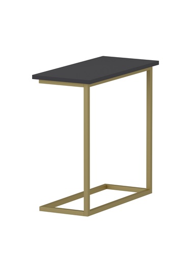 Narin Yan Sehpa, Metal Ayaklı Yan Sehpa, Ev-ofis - Antrasit/gold Antrasit/gold