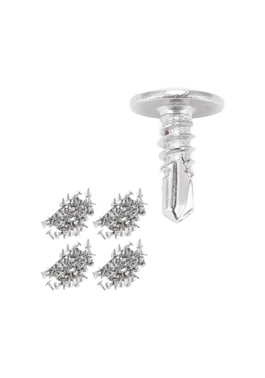 Symbee 304 Paslanmaz Çelik M4.2x13 Otomatik Delici Vida Seti, 200 Adet Yuvarlak Başlı, Dayanıklı Ve Paslanmaz, Ev, Ofis, Mobilya Tamiri İçin