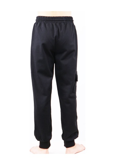 Çocuk Unisex Okul Eşofman Alti Komando Cepli C10 Siyah