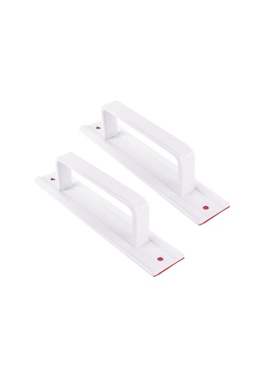 Vkemall Alüminyum Çelik Pencere Dolap Kaydırma Kapı Kolu, Delme Yok Kurulum, Modern Basit Tasarım, Beyaz, 2 Adet Beyaz
