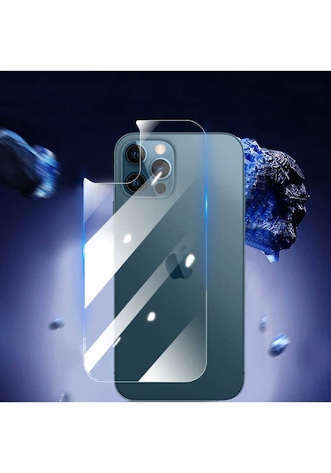 Apple Uyumlu iPhone 13 Pro Zore Back Maxi Glass Temperli Cam Arka Koruyucu