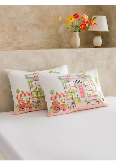 Karışık Baskılı Yastık Kılıfı 2'li 50x70 Cm Çok Renkli