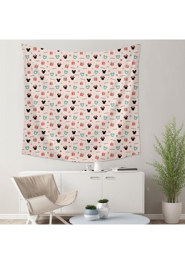 Noel Desenli 59x59 İnç Kare Duvar Halısı, Oturma Odası, Yatak Odası Ve Genç Odası İçin-a140