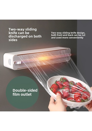 Yunboo Mutfakta Kullanıma Uygun Manyetik Buzdolabı Tutucu, 50m Gıda Grubu Streç Filmi 2 Adet , Kolay Kesim Kutusu - Sınıfik Model Diğer