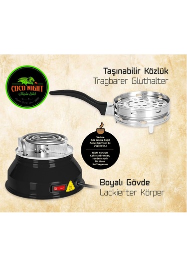 CocoNight Nargile Kömürü + Nargile Köz Ocağı, Kozmatik Nargile