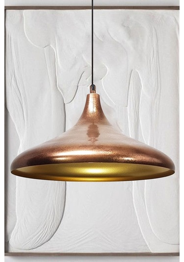 Champion Bakır Rengi Avize Tekli Sarkıt Salon Mutfak Hol Ofis Cafe Butik Lamba Aydınlatma Patina