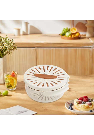 Suntek Drenaj Sepeti Pratik Kevgir Üzüm Sebze Kabı Kahverengi