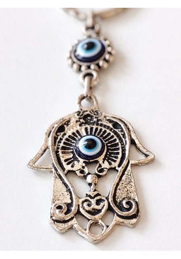 Moncuk Design Nazar Boncuklu Fatımanın Eli Metal Anahtarlık